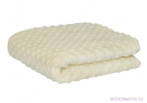 Minky Microfleece Fabric 380 Dot, Color Ecru