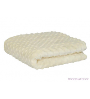 Minky dot fabric, 380 g/m², width 160 cm, by the meter, ecru