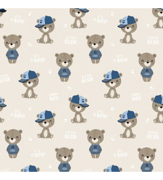 Cotton Fabrics Animals on Beige, 160 cm Width