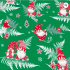 Christmas cotton fabric, by the meter, width 160 cm, Red Elves on Green