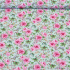 Cotton Fabric Small Rose Flowers on Green
