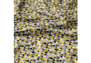 Cotton Fabric Triangles Yellow and Black