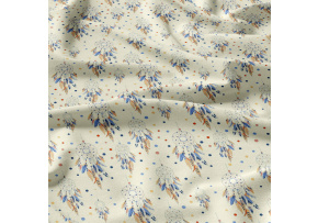 Children's cotton fabric by the meter Dreamcatcher on White