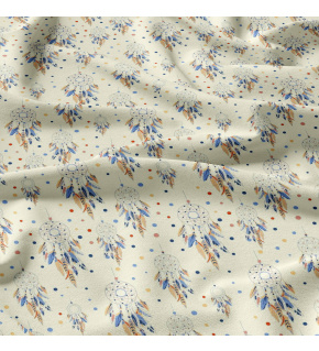 Children's cotton fabric by the meter Dreamcatcher on White