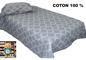 Crepe bedding with zipper, color Gray, 140x200 cm Crepe bedding with zipper, color Gray, 140x200 cm