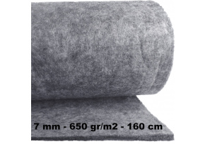 Technical felt 7 mm color Gray, width 160 cm