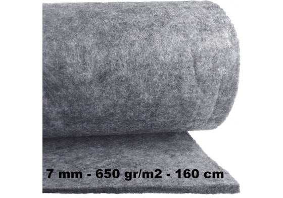 Technical felt 7 mm color Gray, width 160 cm