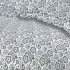 Cotton fabric. Lace Flowers Gray on White