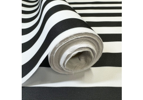 Outdoor fabric for garden loungers and hammocks, White-Black, 5 cm Outdoor fabric for garden loungers and hammocks, White-Black, 5 cm