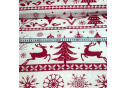 Tkanina bawełniana wzór świąteczny czerwony