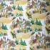 Christmas cotton fabric, by the meter, width 160 cm, Winter motif on White