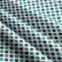 Children's cotton fabrics, by the meter. Dot 22 mm, Blue and Turquoise on White