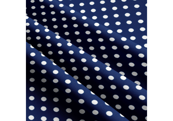 Children's cotton fabrics, by the meter. Dot 10 mm, White on Garnet