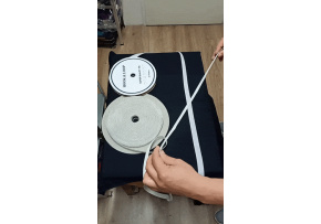 Elastic zipper 20 mm color white, by the meter