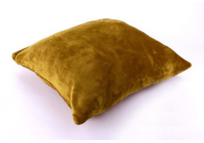 Velvet Pillow Cover, Mustard Color, 40x40cm