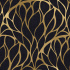 Velvet upholstery fabrics with print. Golden Curves on Black