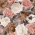 Velvet upholstery fabrics with print, Colorful roses
