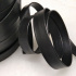 Oblique leather strip 10 mm color black 332