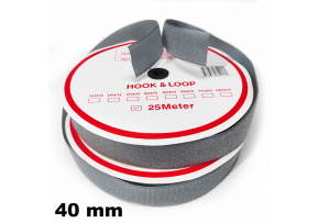 Hook and Loop Tape Set Gray 40 mm Pack 25 m Hook and Loop Tape Set Gray 40 mm Pack 25 m