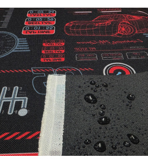 Waterproof fabric Kodura PVC coating 600D, 360 g/m², width 150 cm, cars