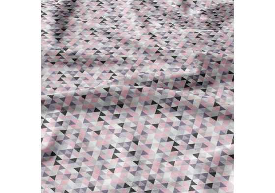 Cotton Fabric Triangles 2 cm, Pink