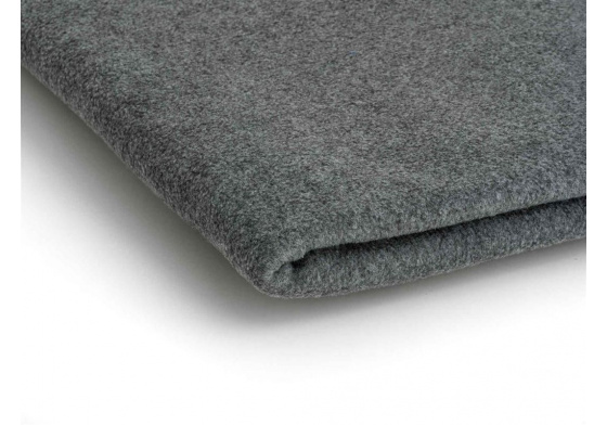 Polar fleece fabric 200 g/m², width 150 cm, grey melange, by the meter
