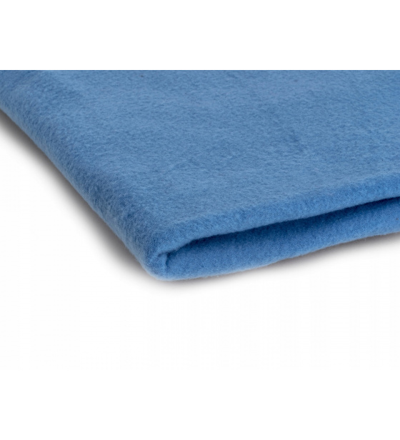 Polar fleece fabric 200 g/m², width 150 cm, blue, by the meter