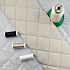 Eco-leather color ecru quilted 1.45 m x 0.35 m