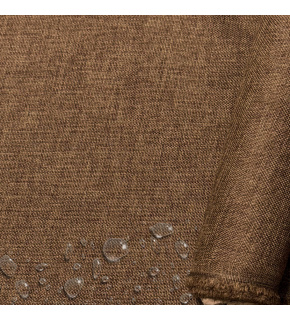 Water-repellent fabric Imitation linen, 220 g/m², width 160 cm, light brown