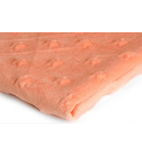 Minky fabric stars, 320 g/m², width 155 cm, by the meter, salmon