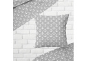 Children's cotton fabric by the meter Anchors White on Gray