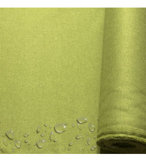 Water-repellent fabric Imitation linen, 220 g/m², width 160 cm, green
