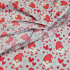 Christmas cotton fabric, by the meter, width 160 cm, Red Santas on Gray