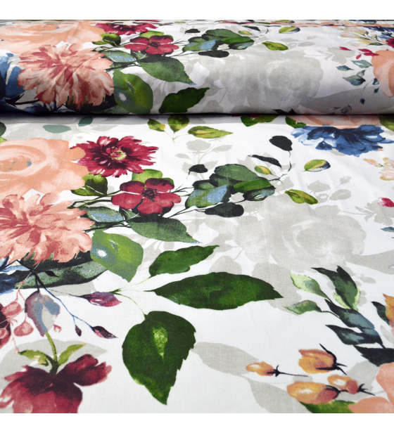 Bavlněné látký vzor Kztičky na bílém