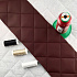 Ultrasonically quilted faux leather, burgundy color, 1.45 m x 0.2 m