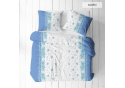 Flannel bedding with zipper, color Blue, 140x200 cm