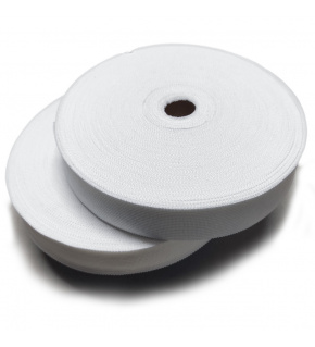 PES edging strip 40 mm color white