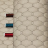 Eco-leather GEO color beige quilted with brown threads, by the meter, 145 cm