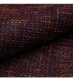 Upholstery fabric NEVADA color BLACK-ORANGE 1.4 m x 0.35 m