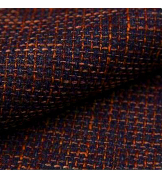 Upholstery fabric NEVADA color BLACK-ORANGE 1.4 m x 0.35 m