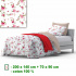 Cotton duvet cover with zipper, color White, 140x200 cm