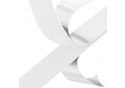 White hook and loop tape with adhesive, length 50 cm, width 50 mm