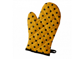 Kitchen Mitt, Yellow Polka Dot