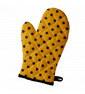 Kitchen Mitt, Yellow Polka Dot