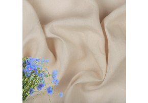 Natural linen fabric Julia, Vanilla, 154 gr/m2