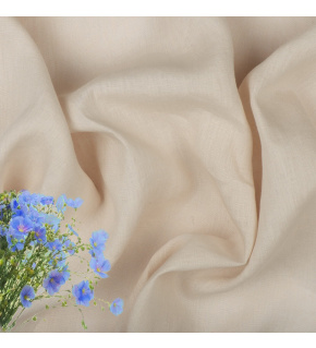Natural linen fabric Julia, Vanilla, 154 gr/m2