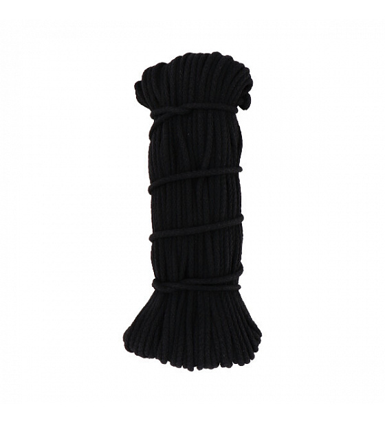 Cotton-Polyester Rope 5 mm x 10 m, color black