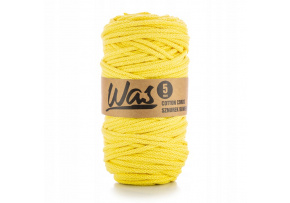 Cotton cord 5mm, 100m, light yellow 060