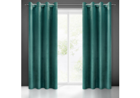Decorative velvet curtain with eyelets TURQUOISE 140x250 cm Decorative velvet curtain with eyelets TURQUOISE 140x250 cm