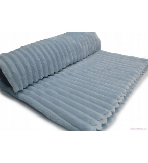 Fabric with stripes, 300 g/m², width 160 cm, by the meter, light blue